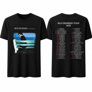 Boz Scaggs Silk Degrees Tour Shirt 1976 Album Art Black Gildan Softstyle M 19x28